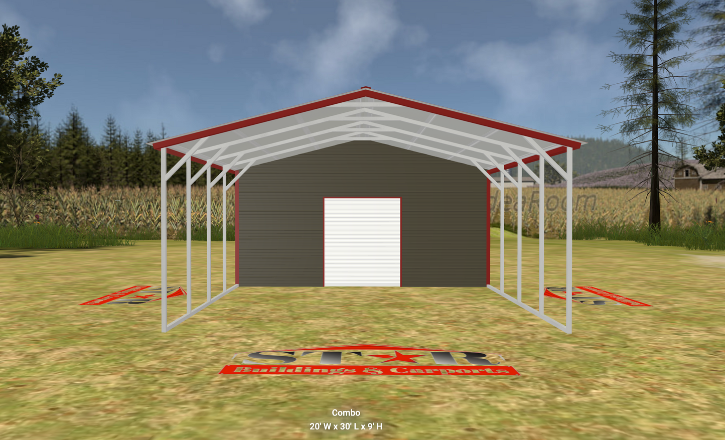 20x30 Carport with Storage