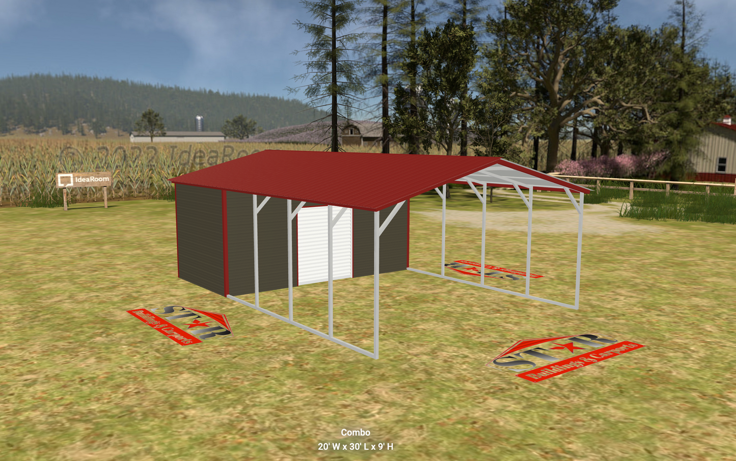 20x30 Carport with Storage