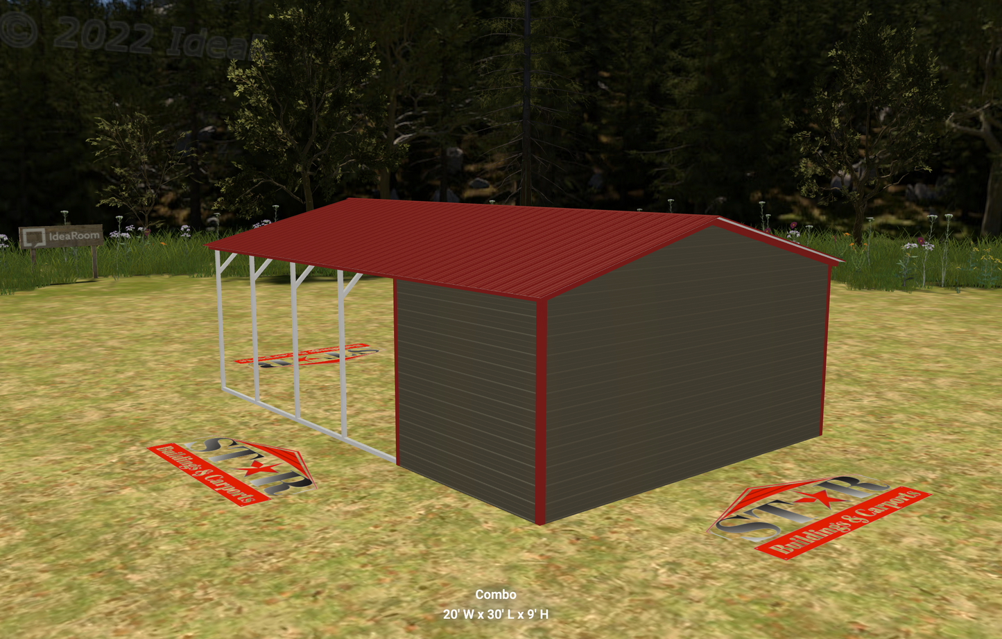 20x30 Carport with Storage